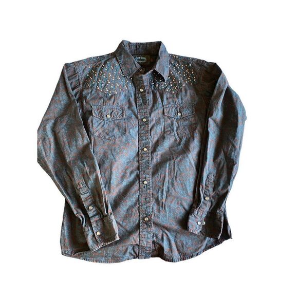 Cowgirl hardware girls, Longsleeve studied snap front shirt, size XL - Picture 2 of 6
